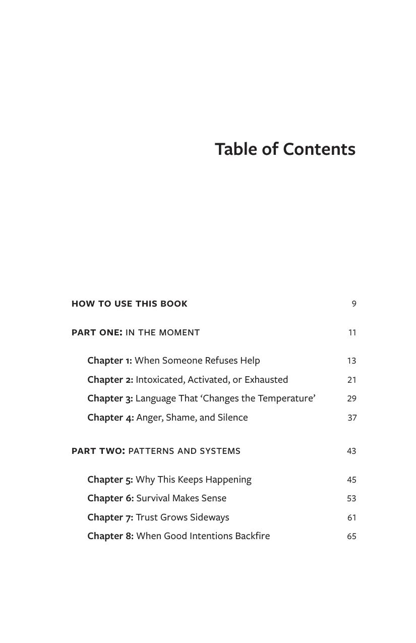 Table of contents, page 1
