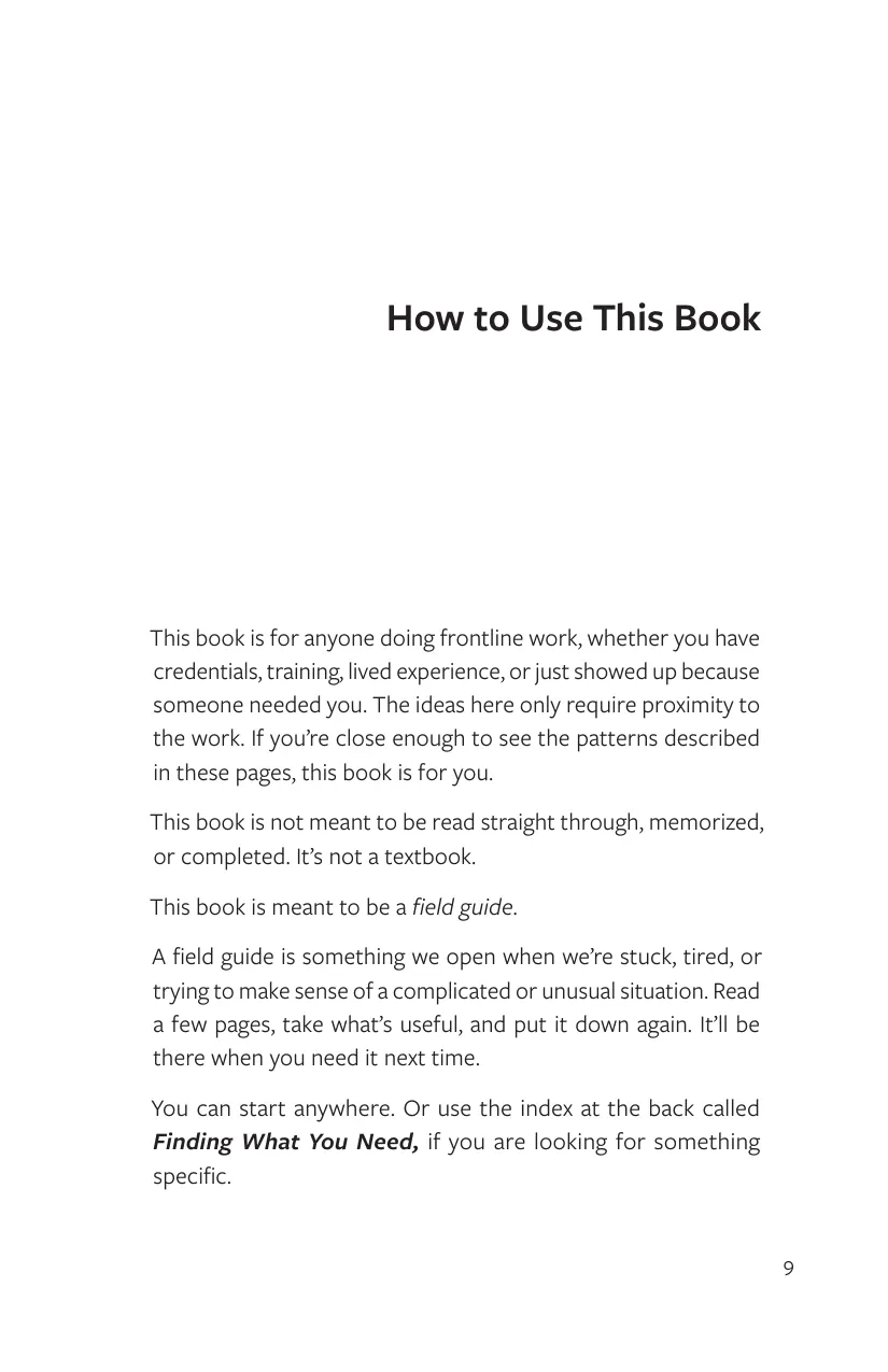 How to Use This Book, page 9